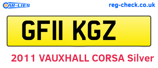 GF11KGZ are the vehicle registration plates.