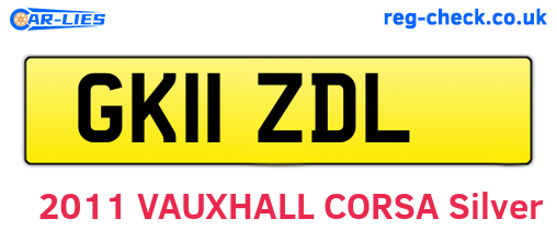 GK11ZDL are the vehicle registration plates.