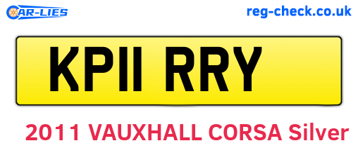 KP11RRY are the vehicle registration plates.