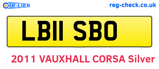 LB11SBO are the vehicle registration plates.