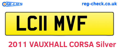 LC11MVF are the vehicle registration plates.