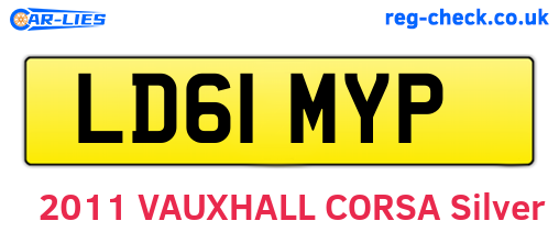 LD61MYP are the vehicle registration plates.