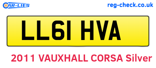 LL61HVA are the vehicle registration plates.