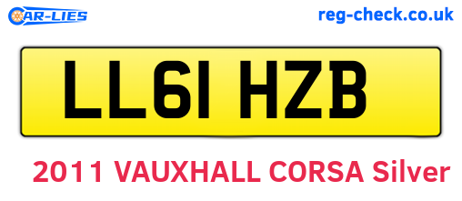 LL61HZB are the vehicle registration plates.