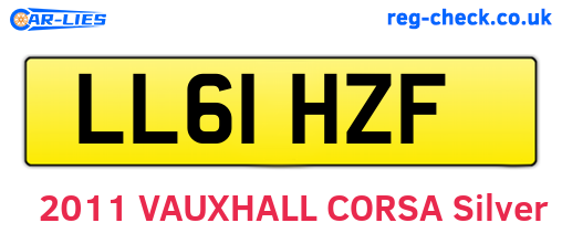 LL61HZF are the vehicle registration plates.