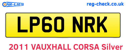 LP60NRK are the vehicle registration plates.