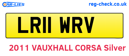LR11WRV are the vehicle registration plates.