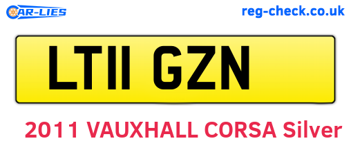 LT11GZN are the vehicle registration plates.