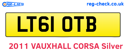 LT61OTB are the vehicle registration plates.