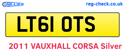 LT61OTS are the vehicle registration plates.