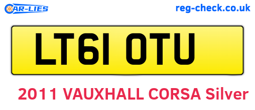 LT61OTU are the vehicle registration plates.