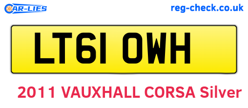 LT61OWH are the vehicle registration plates.