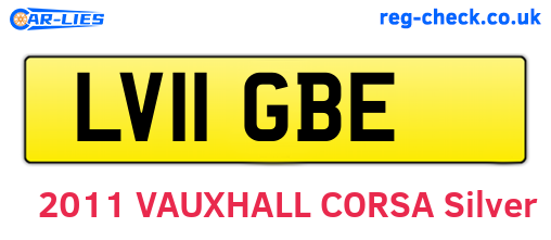 LV11GBE are the vehicle registration plates.