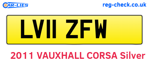 LV11ZFW are the vehicle registration plates.
