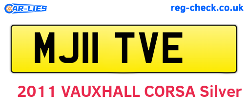 MJ11TVE are the vehicle registration plates.