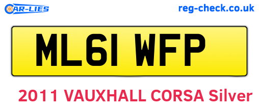 ML61WFP are the vehicle registration plates.