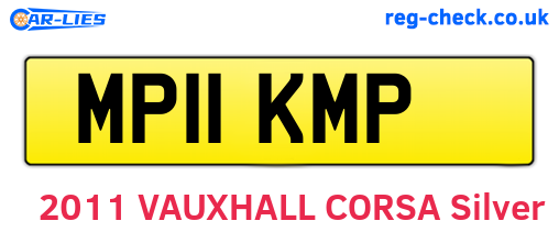 MP11KMP are the vehicle registration plates.