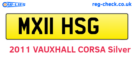 MX11HSG are the vehicle registration plates.