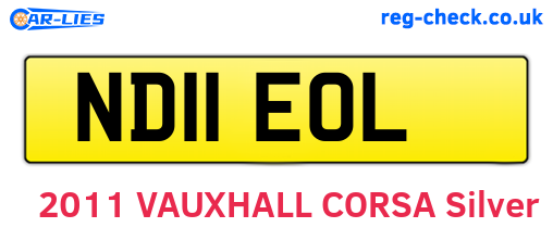 ND11EOL are the vehicle registration plates.