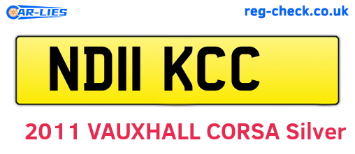 ND11KCC are the vehicle registration plates.