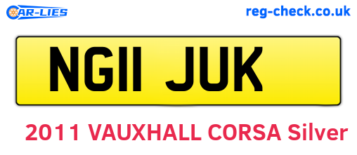 NG11JUK are the vehicle registration plates.