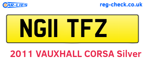 NG11TFZ are the vehicle registration plates.
