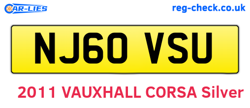 NJ60VSU are the vehicle registration plates.