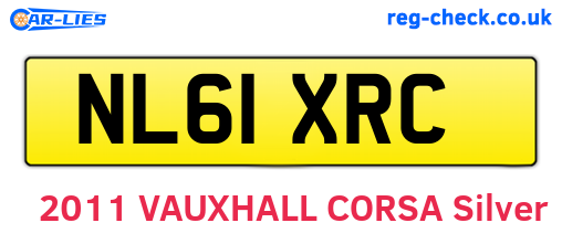 NL61XRC are the vehicle registration plates.