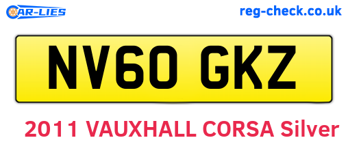 NV60GKZ are the vehicle registration plates.