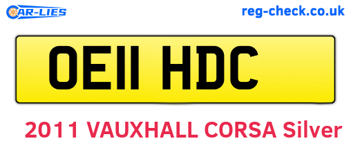 OE11HDC are the vehicle registration plates.