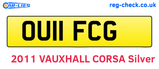 OU11FCG are the vehicle registration plates.