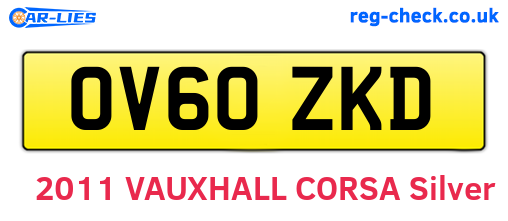OV60ZKD are the vehicle registration plates.