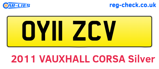 OY11ZCV are the vehicle registration plates.