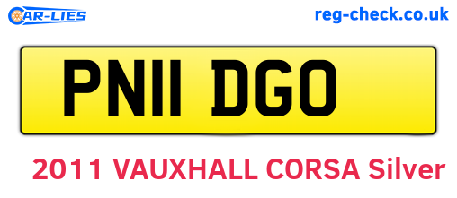 PN11DGO are the vehicle registration plates.