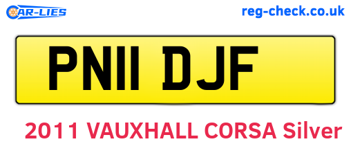 PN11DJF are the vehicle registration plates.