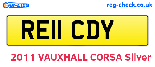 RE11CDY are the vehicle registration plates.