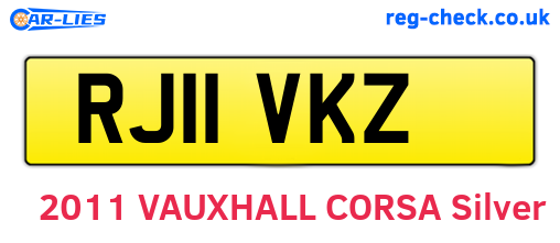 RJ11VKZ are the vehicle registration plates.