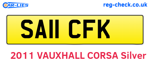 SA11CFK are the vehicle registration plates.