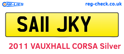 SA11JKY are the vehicle registration plates.