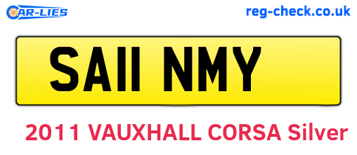 SA11NMY are the vehicle registration plates.