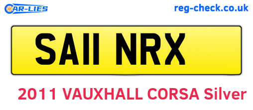 SA11NRX are the vehicle registration plates.