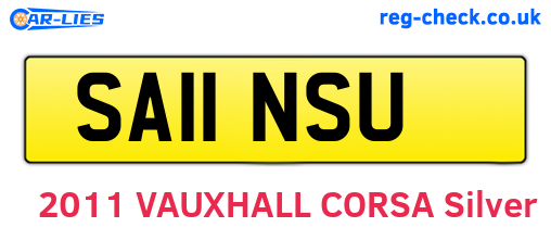 SA11NSU are the vehicle registration plates.