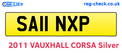 SA11NXP are the vehicle registration plates.