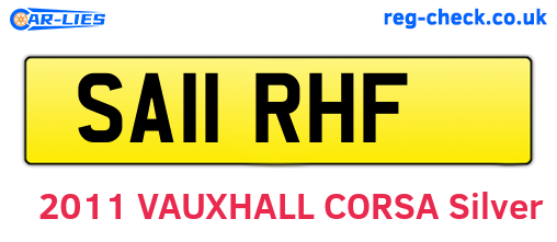 SA11RHF are the vehicle registration plates.