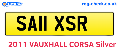 SA11XSR are the vehicle registration plates.