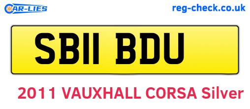 SB11BDU are the vehicle registration plates.