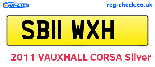 SB11WXH are the vehicle registration plates.