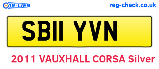 SB11YVN are the vehicle registration plates.
