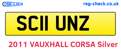 SC11UNZ are the vehicle registration plates.