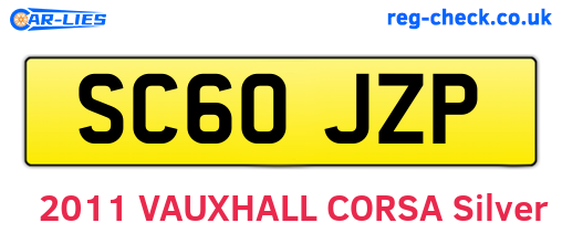 SC60JZP are the vehicle registration plates.